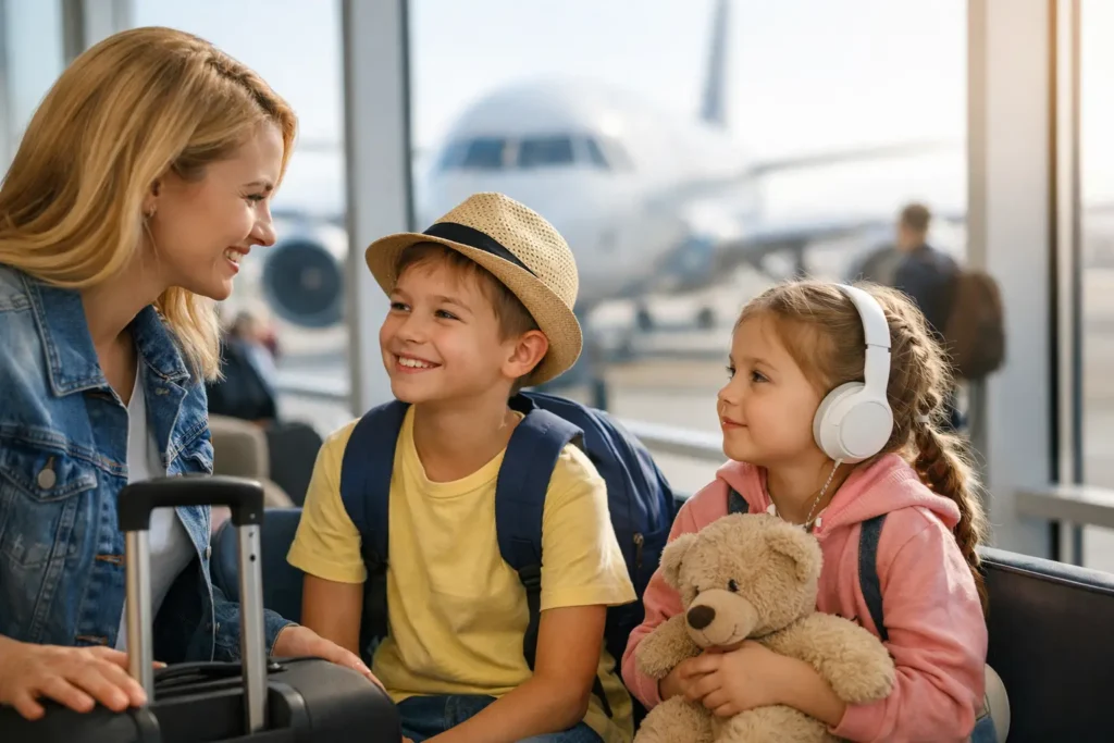 מתי להזמין טיסות עם ילדים כדי לטוס רגוע